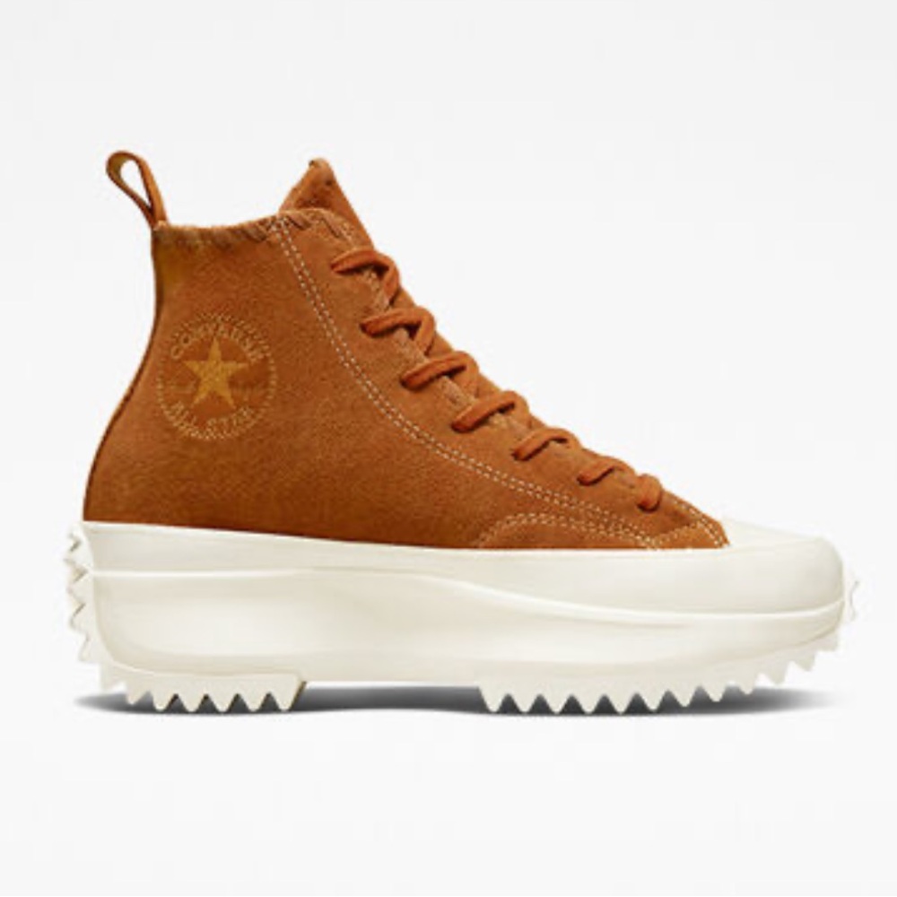 New CONVERSE HI HI Chucks Run Star Hike Amber Platform High Top Sneakers 6.5 - Picture 9 of 14